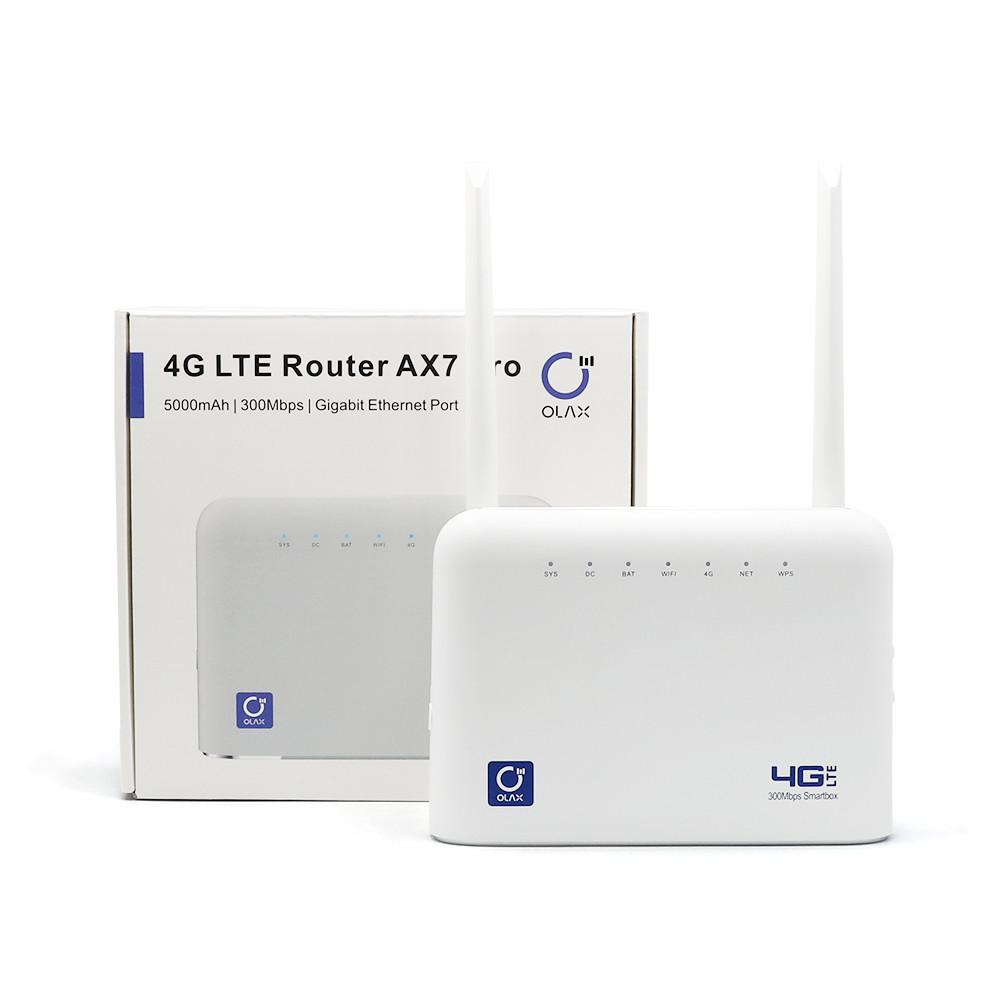 OLAX AX7 PRO 300mbps 3g 4g Lte CPE Router Strong Power With Gigabit Ethernet Port 5000mah Battery Routers