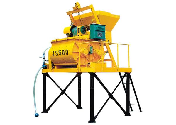 Stainless Steel Electrical Twin Shaft Industrial Concrete Mixer 500L CE ISO