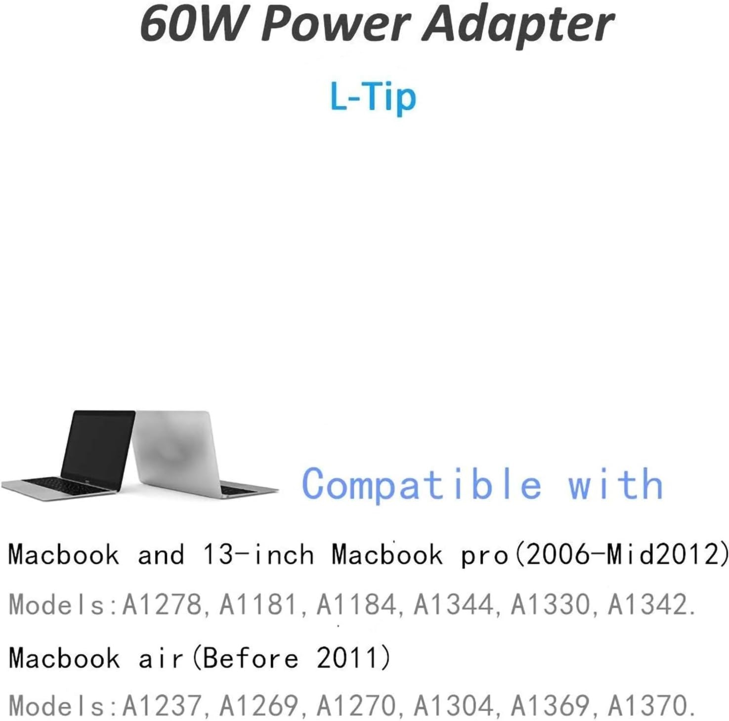 Mac Book Pro AC Power Adapter Charger 60W For L-Tip Replacement