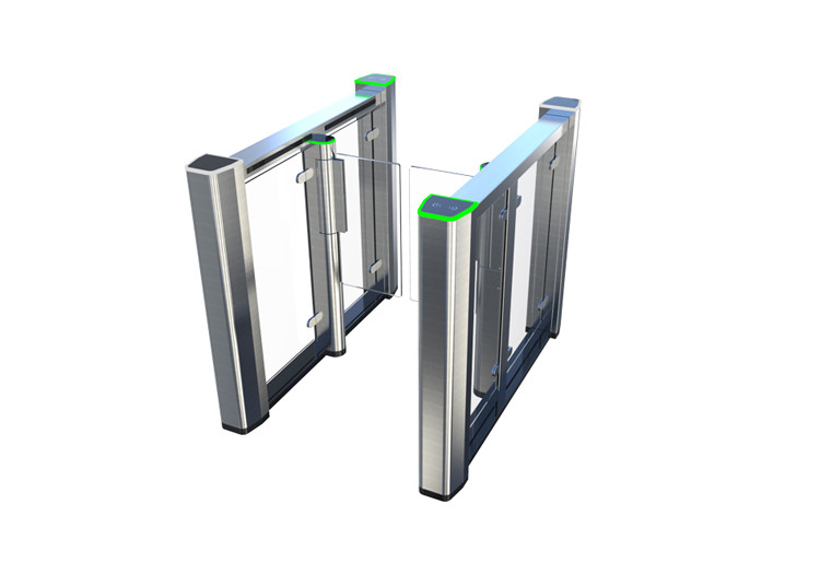 RGB Indicator Airport Access RS485 SS304 Flap Barrier Gate with clear wing