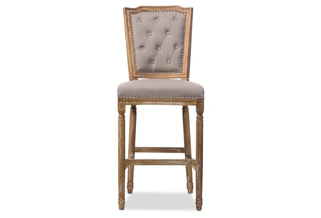 Retro bar stool of 2018 french ,with high quailty wood and fabric to make