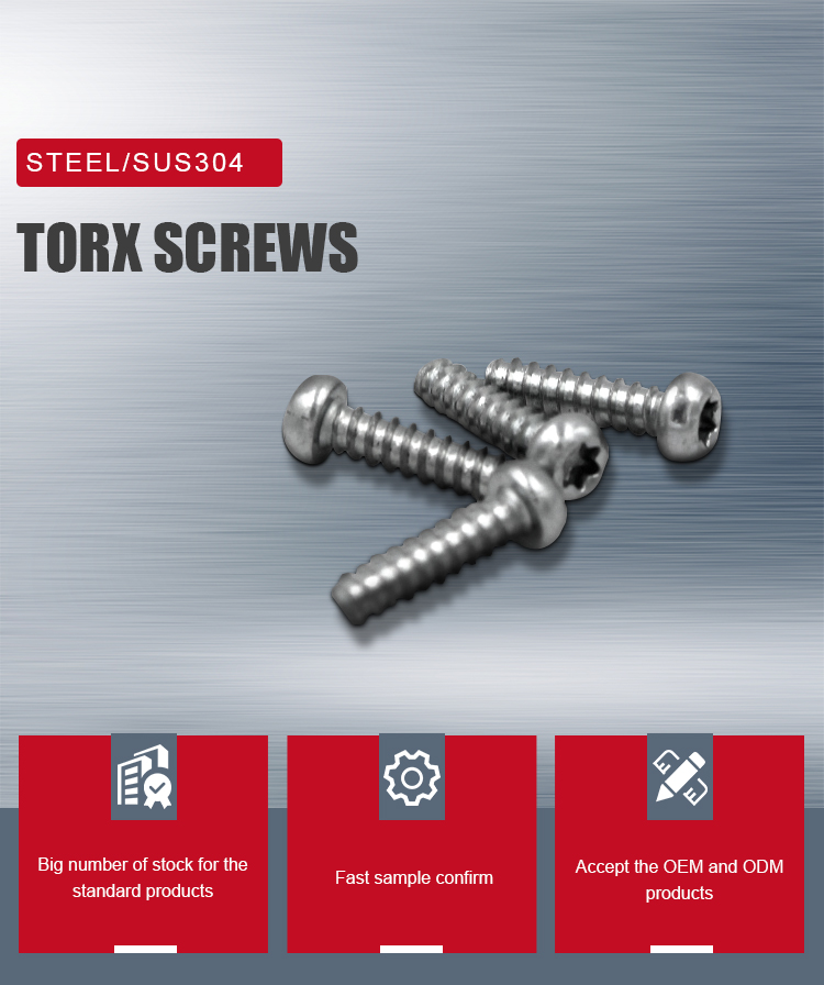 Food Beverage Customized Support OEM Hexalobular Socket Pan Head Tapping Screws M3 M4 M5