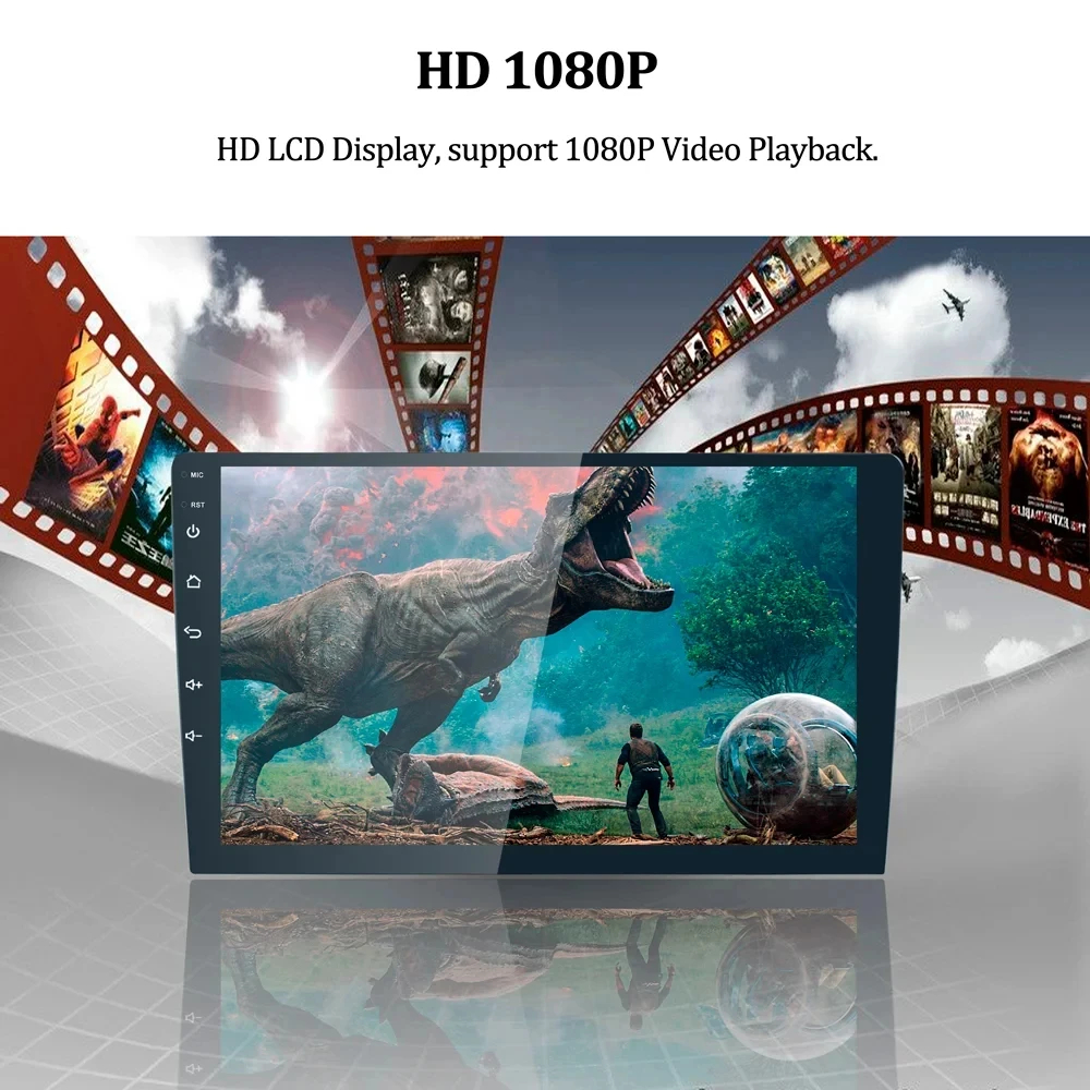 Universal 10 inch 2 32GB Carplay Android Auto CD Player for Customer Requirements