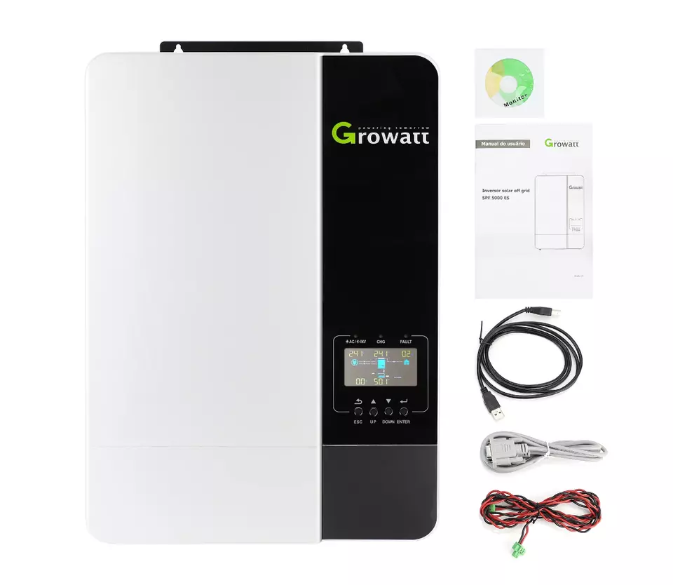 120v 240v Growatt Off Grid Solar Inverter 5KW Inverter Split Phase SPF 5000 ES