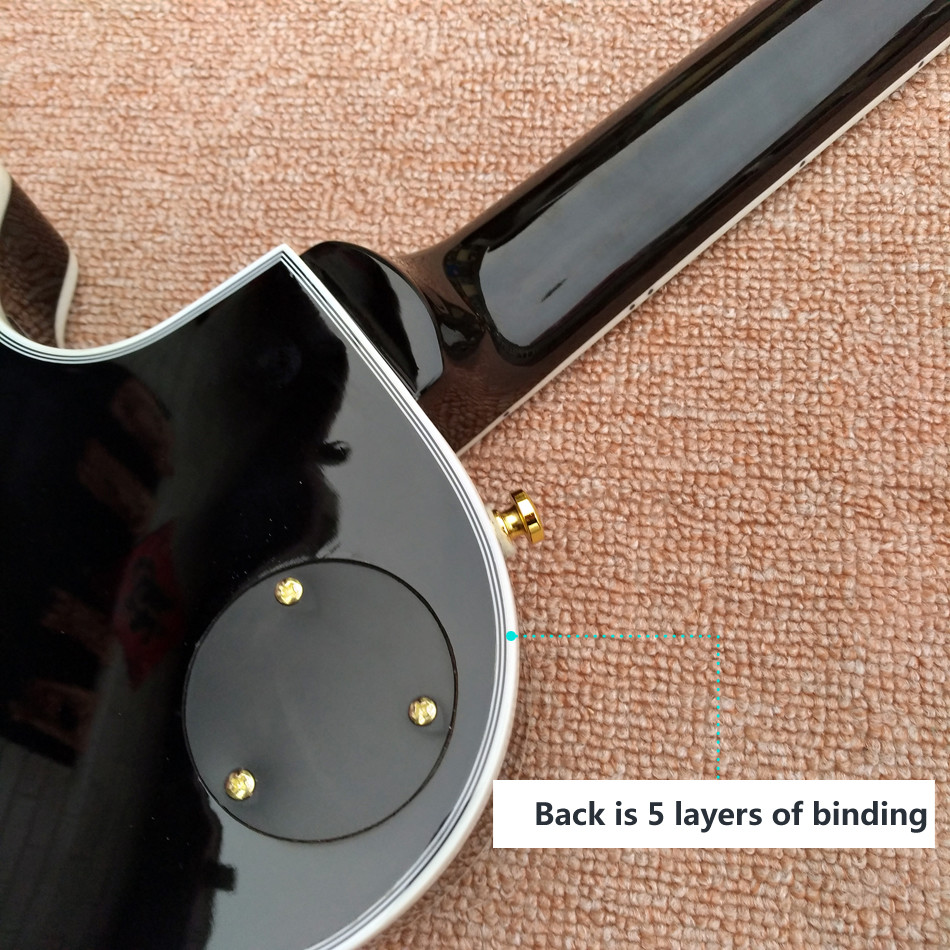Custom LP electric guitar with ebony fretboard with mahogany body and neck