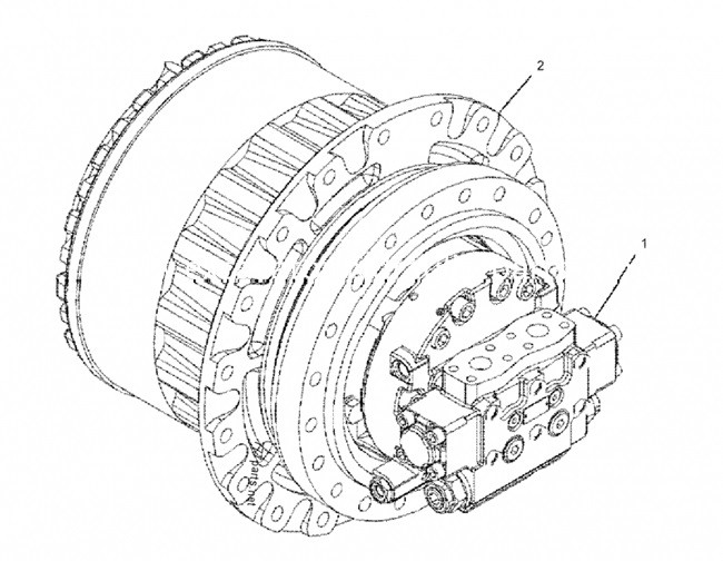 E320D Excavator Drive Motor , E325C E325D E329D Travel Reduction Gearbox 267-6796