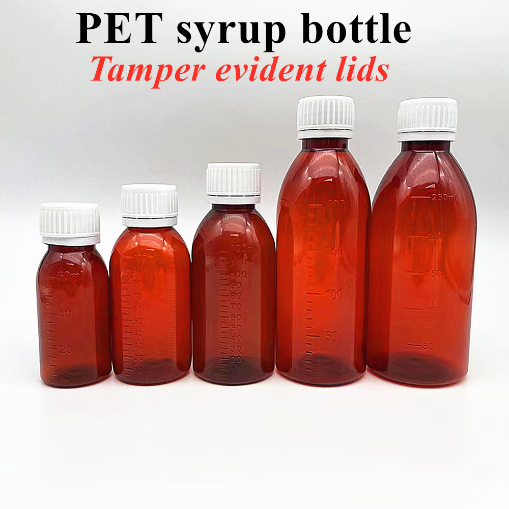 100ml 120ml 150ml Empty Pet Cough Syrup Plastic Bottle with Tamper Proof Cap