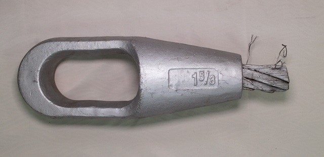 EN 13411-4 1-5/8" spelter socket 26mm Rope Wire Fitting