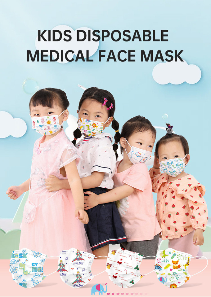 ISO Medical Face Mask Cute Design 3ply Face Mask For Adult Children