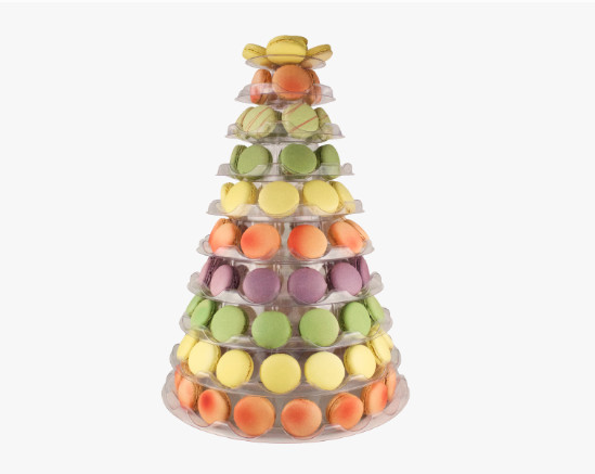 Clear Plastic 10 Tier Macaron Stand 62cm Macaron Wedding Display