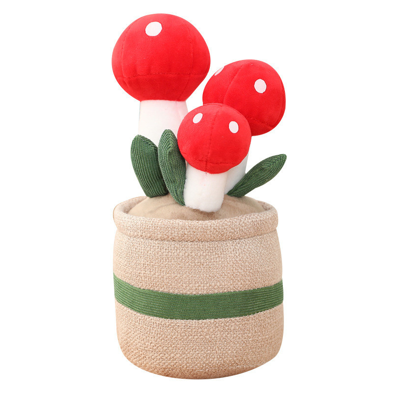 Short Plush Simulation Potted Flower Stuffed Toys ISO9001 For Home Decor