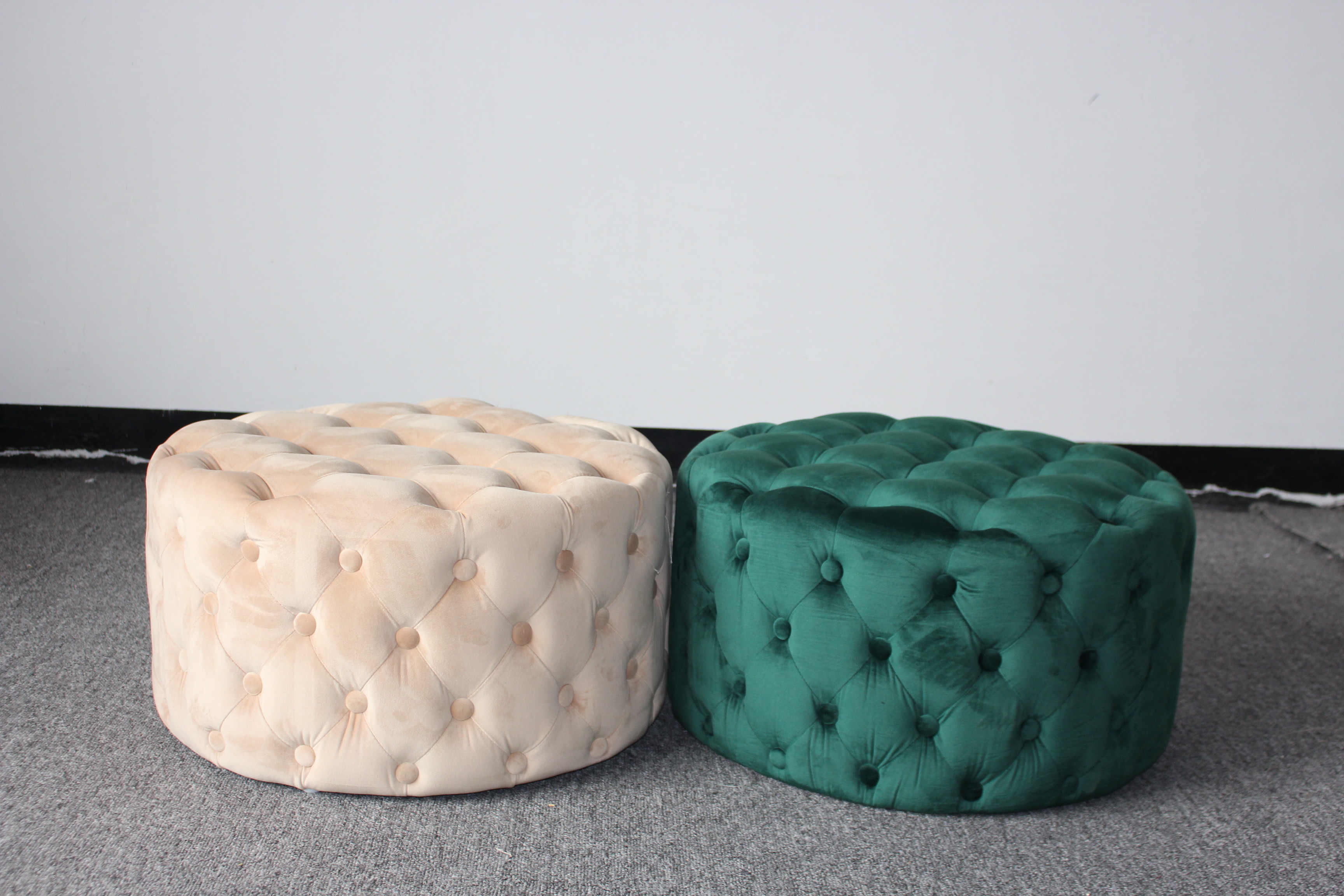 Nice color button ottoman stool foot stool event wedding ottoman wood ottoman furniture