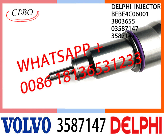 Common Rail Fuel Diesel Injector BEBE4C06001 3587147 3803655 03587147 E1 for VOL truck 9.0 LITRE INDUSTRIAL