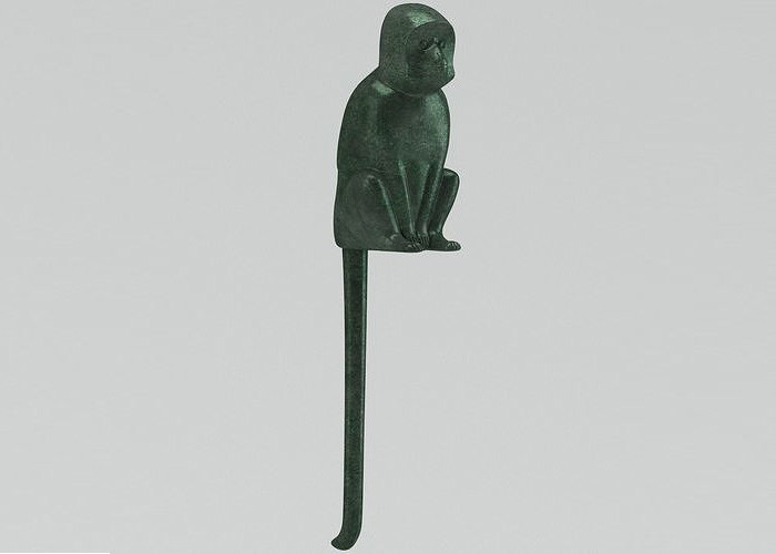 Life Size Metal Casting Bronze Statue Sitting Monkey Sculpture