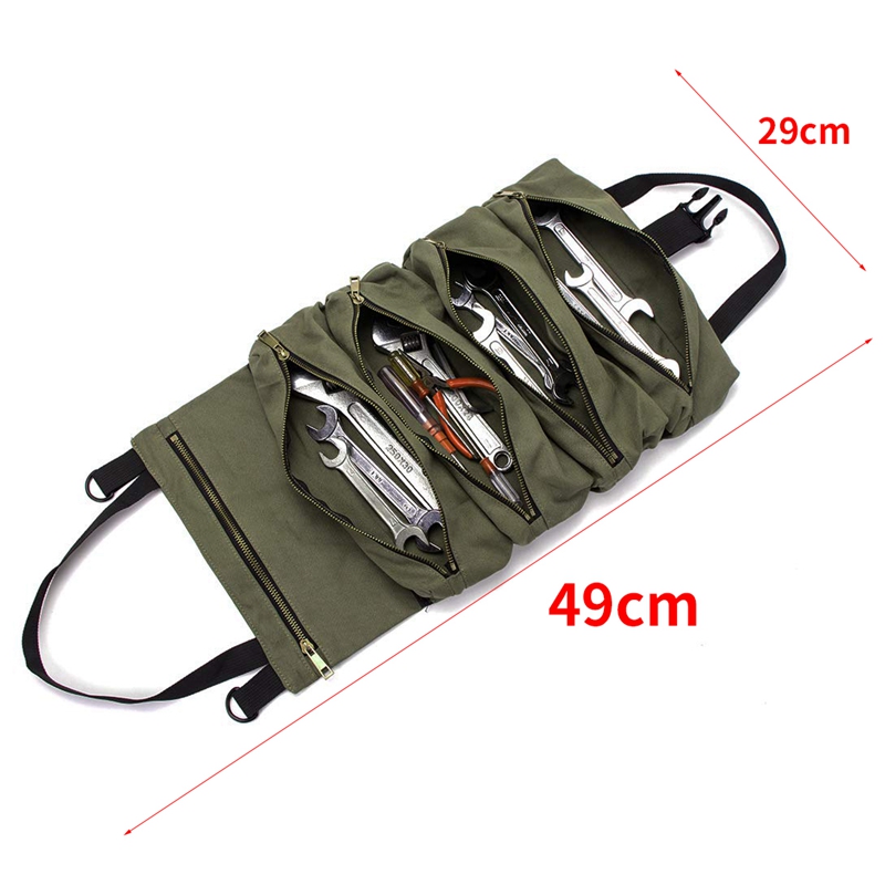 Multi Purpose Wrench Screwdriver Roll Pouch Hanging Tool Zipper Pouches