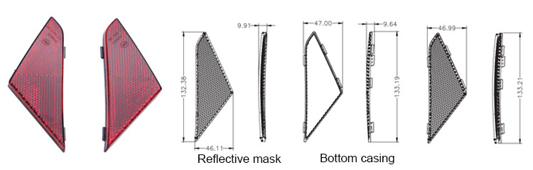 Customizable Electric Motorcycle Reflex Reflectors