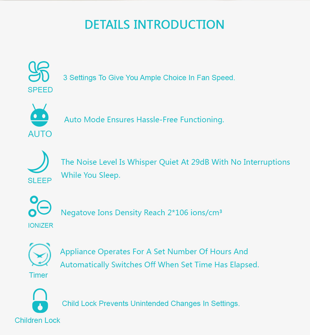 Tuya Smart Home Mini Low Noise Personal Pm2.5 Intelligent Air Generator Air Purifier
