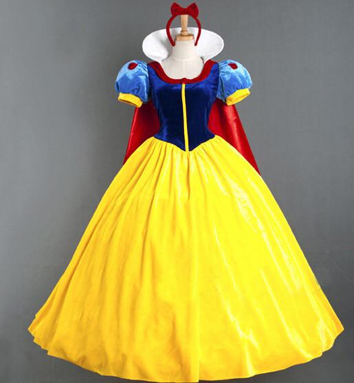Women fantasia Princess Snow White Halloween Cosplay Costume Carnival Disfraces