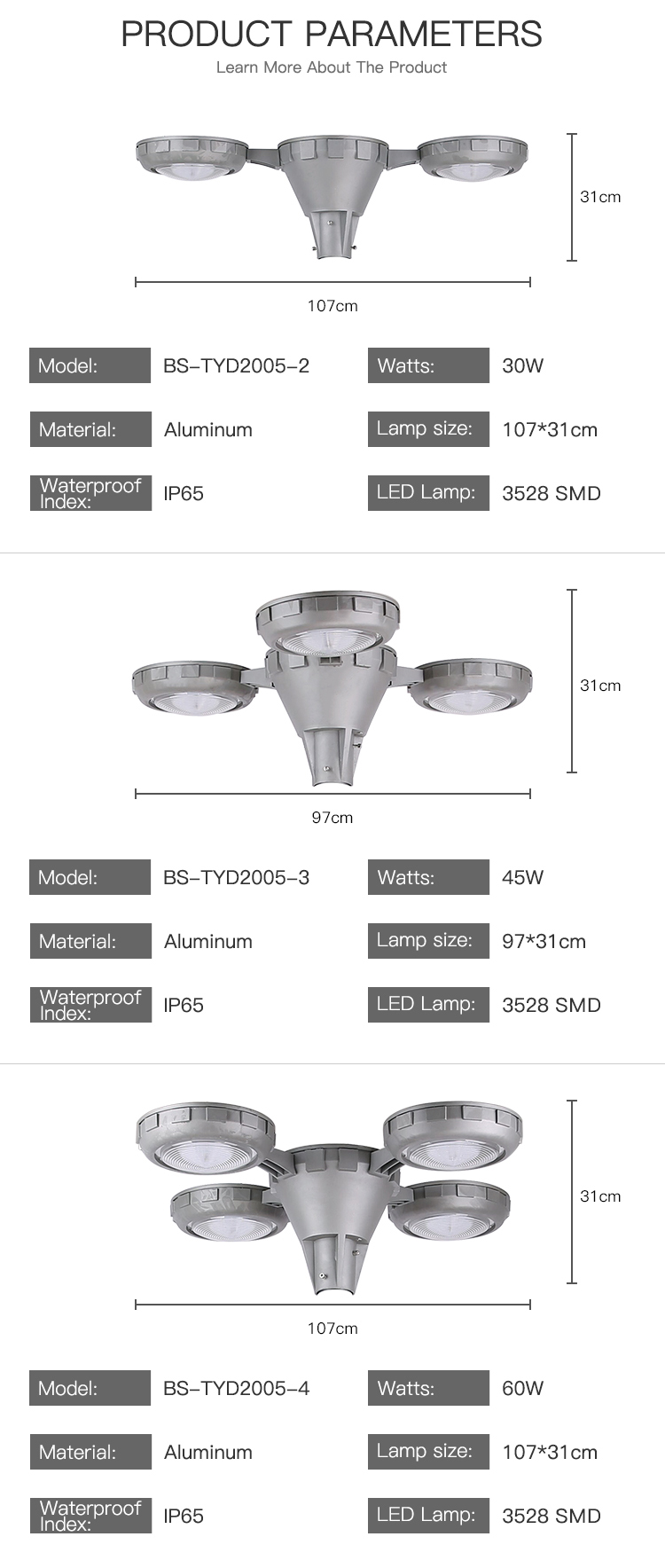 SMD3528 Solar Powered Garden Lights Lamp With Monocrystalline Silicon Panel