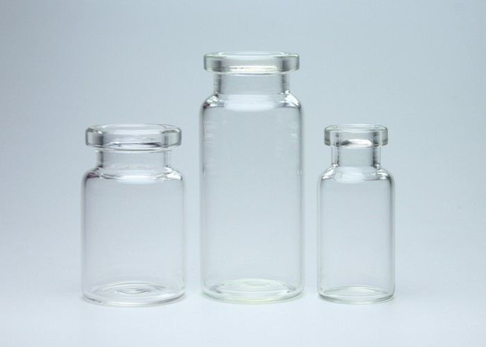 Clear / Transparent Medicine Empty Crimp Neck Tubular Glass Vial Container