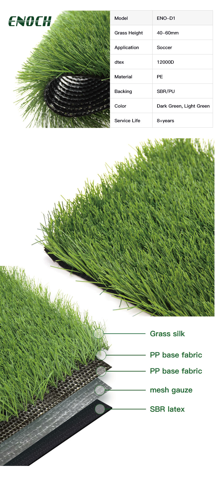 Eco-Friendly Sustainable Artificial Grass for Football Fields All-Season Artificial Turf
