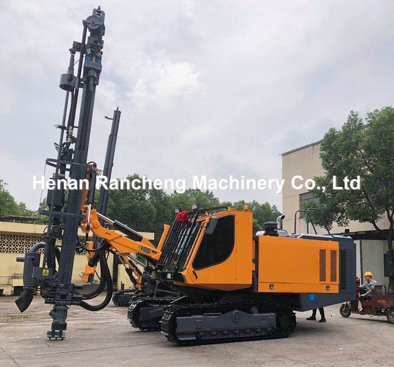 Crawler Type Rock DTH Drill Rig Machine 32m Drilling Depth 242KW Cummins Engine