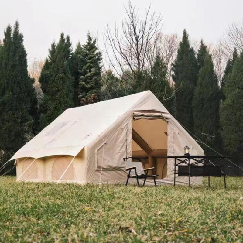 Four Season Inflatable Camping Tent Portable Double Layer Folding