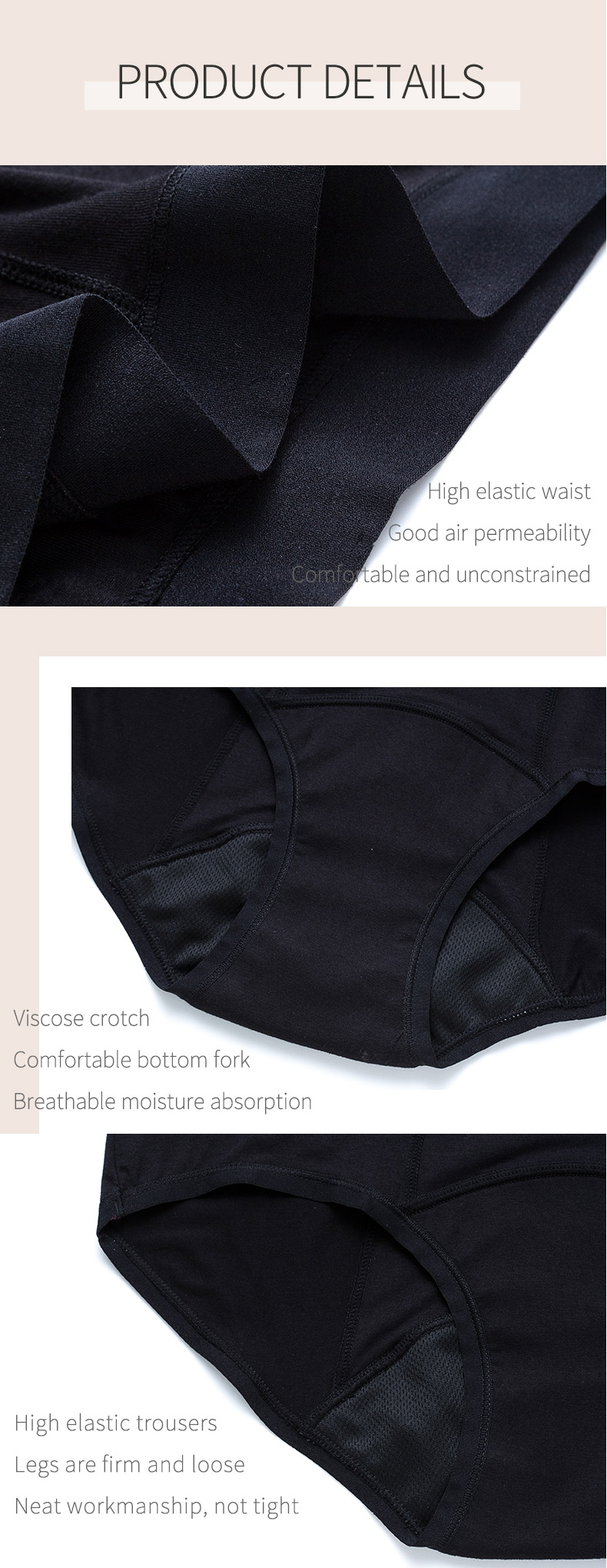 4 Layers Leak Proof Heavy Days tummy control period panties High Waist postpartum Waterproof