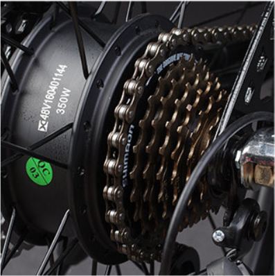 Hi - Ten Brushless Electric Bike 26 Inch 48v Steel Suspension Folding Frame