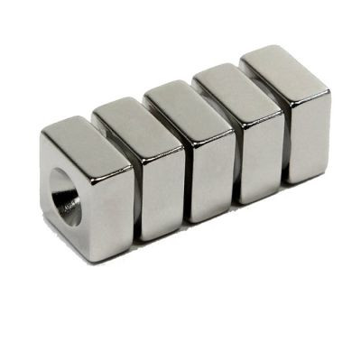 Neodymium Disc Countersunk Hole Magnets , NiCuNi Coating N52 Neo Magnetic Ring