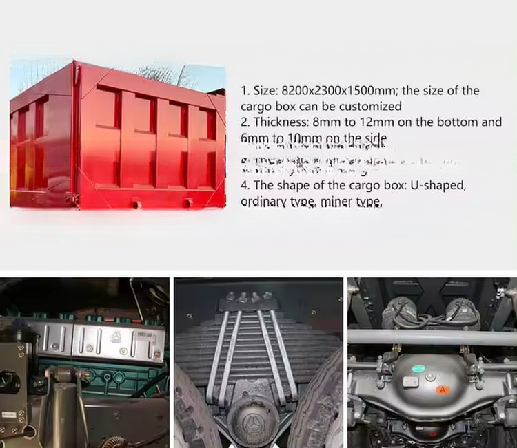 50 Ton 12 Wheels Sinotruk Dump Truck Used Howo 371 375 420 HP Tipper Truck 8X4 Red