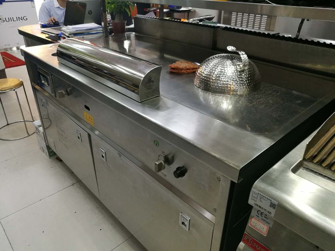 Teppanyaki Customize Commercial Buffet Equipment LPG Rectangle Teppanyaki Grill Iron Plate Surface