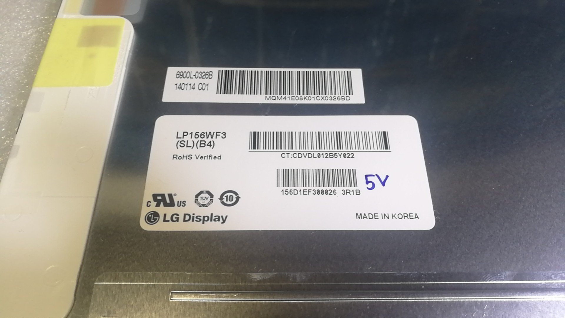 15.6" 1920×1080 210cd/M2 Square Tft Panel 141PPI LP156WF3-SLB2