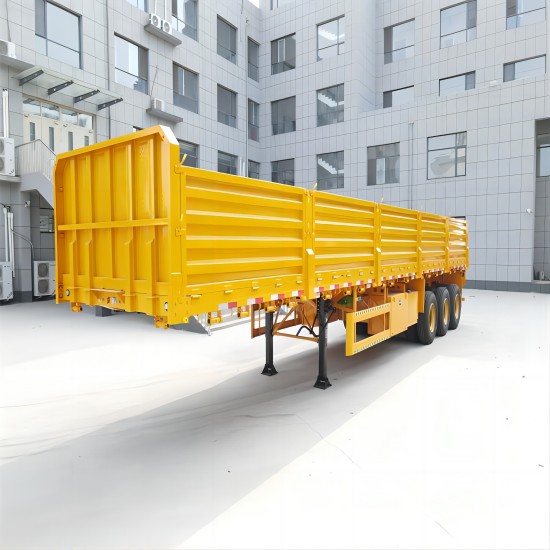 CIMC 40FT 3 Axle tare weight 8.5t 1300*2500mm heavy duty mechanical suspension 13pc leaf spring Wall Side Rollover semi trailer