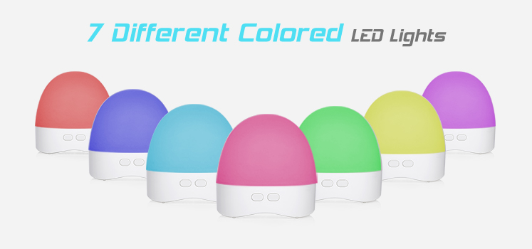 80ML Ultrasonic Air Humidifier Oil Scent Aroma Diffuser With Colorful LED Light For Indoor