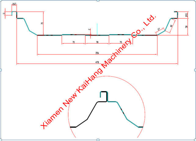 Galvanized Sheet Metal Roll Forming Machines , Standing Seam Metal Roof Machine