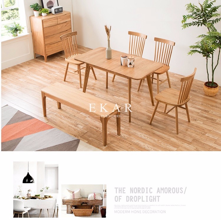 Dining Table Set Designs Solid Oak Wood Italy Modern Furniture