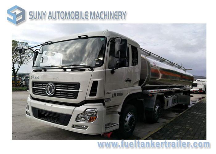Dongfeng 8*4 27.5cbm Fuel Tank Trailer 340HP Aluminium Alloy For Transporting Oil