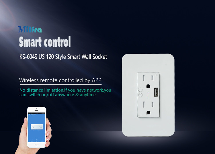 Wifi Electrical Outlet Works With Alexa & Google Assistant