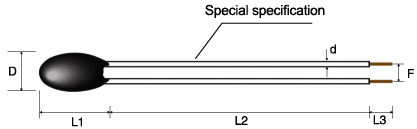 MF52 Pearl-Shaped Precision NTC Thermistor for Temperature Measurement