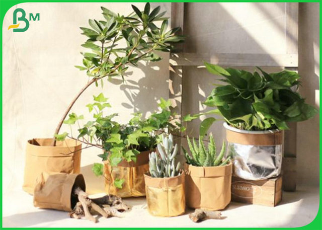 Biodegradable Golden Washable Kraft Fabric For Making Home Storage Bag
