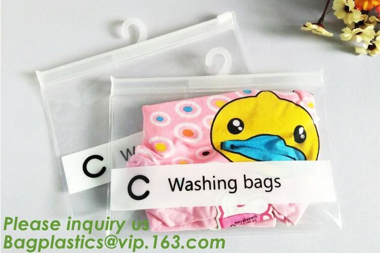 Frosted Zip lockk bag EVA PVC hanger bag for clothes, EVA frost drawstring bag, Frosted Plastic EVA Garment Packing Bag zi