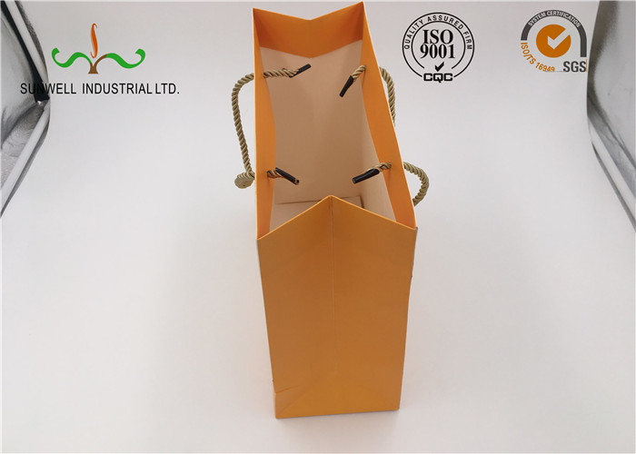 Eco Friendly Cardboard Shopping Bags With Round String Handles , Printed Your Own Logo
