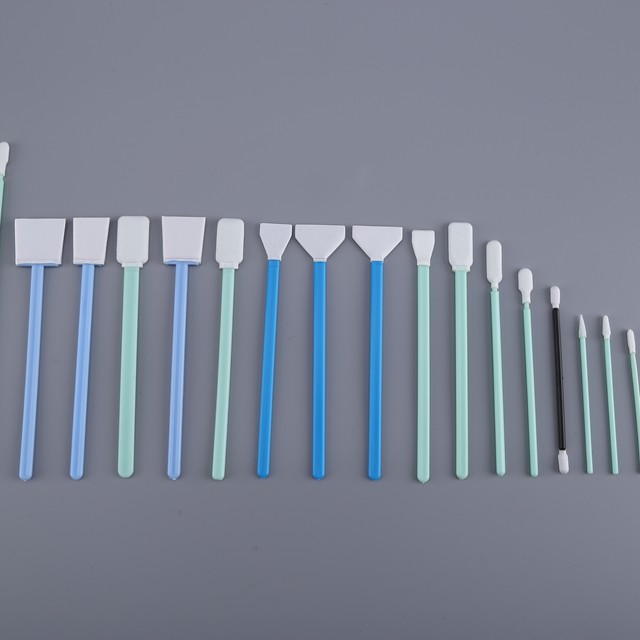 125mm Round Lint Free Cleanroom Foam Swabs Pp Stick