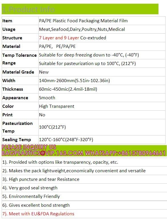 Nylon Lldpe Meat Cheese Shrink Film Bag Packaging Transparent Printing Shrink Film