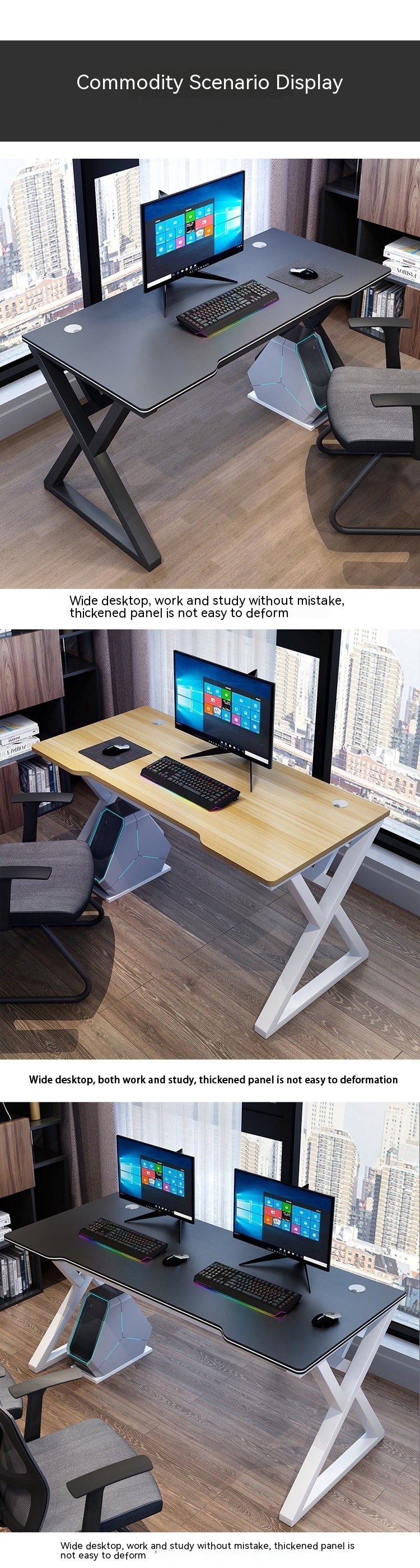 Customizable Free Combination Computer Desk for Students and Professionals