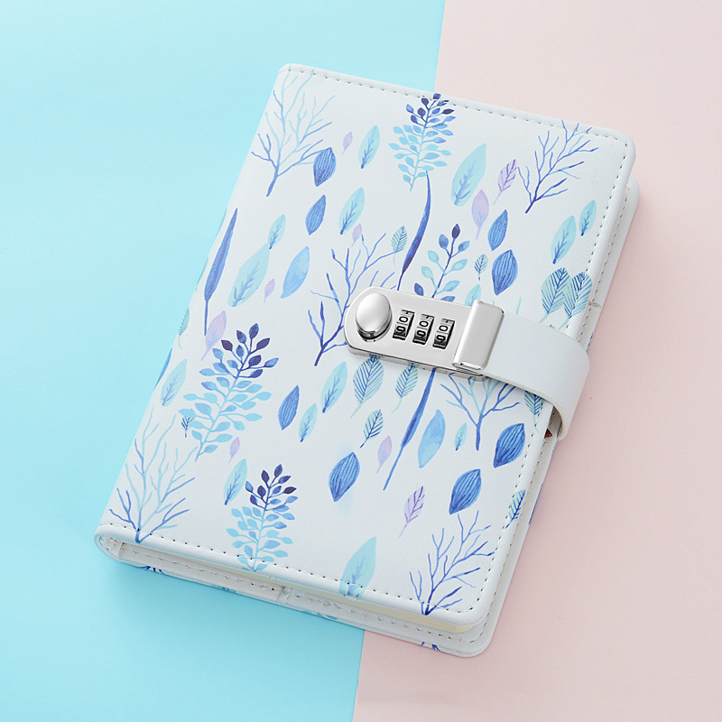 Custom Personal Diary With Lock Code Thick Notepad Leather Office School Supplies Notebook