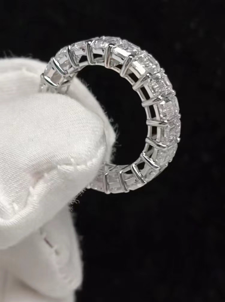 Emerald Diamond Ring White Diamond Ring Wedding Eternal Rings Lab Grown Diamond Rings