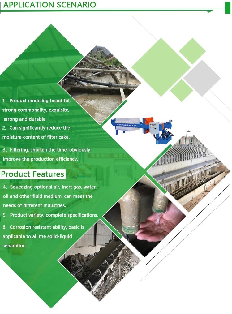 Recessed Plate And Frame Industrial Filter Press Wastewater Purification
