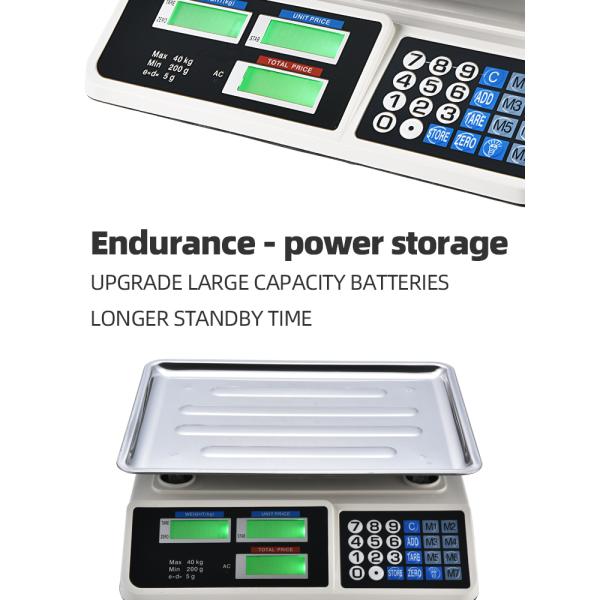 Veidt Weighing ACS-809 Weight Function High-precision LCD Commercial Portable Digital Food Electronic Price Computing Scales